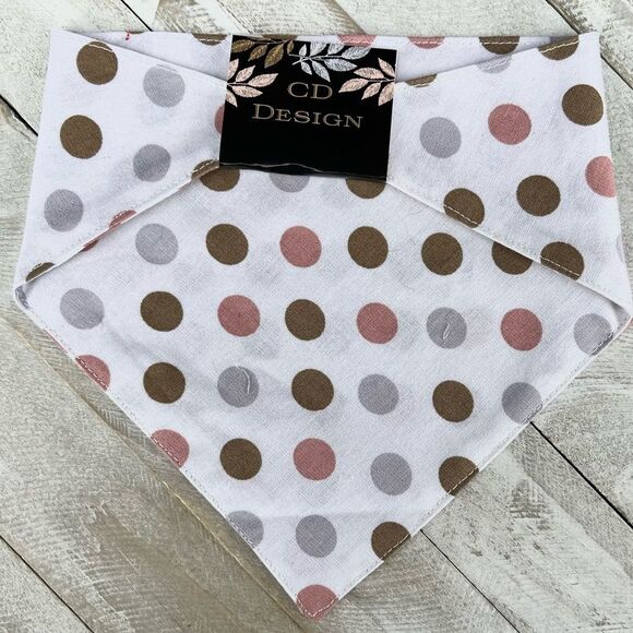 Pink polka dot bandana size medium - Picture 2 of 2